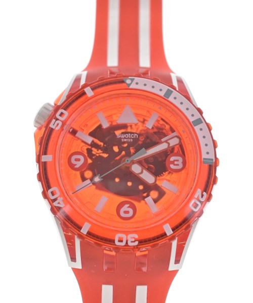 SWATCH スウォッチウオッチ メンズ - 赤x白【中古】【古着】
