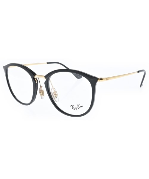 Ray-Ban レイバンメガネ メンズ - 黒xゴールド【中古】【古着】