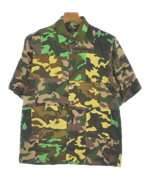 DIESEL ディーゼル カジュアルシャツ メンズ M カーキx黄緑x黄等(迷彩) 【中古】【古着】