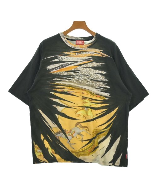 DIESEL ディーゼルプルオーバー・カットソー メンズ L 黒x黄x白等【中古】【古着】