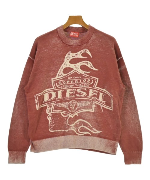 DIESEL ディーゼル編み物・スウェーター メンズ S 赤【中古】【古着】