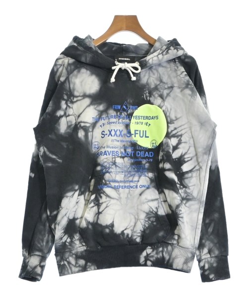 DIESEL ディーゼルパーカー メンズ S 黒x白x薄墨色【中古】【古着】