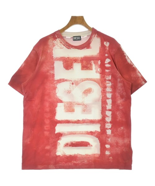 DIESEL ディーゼル Tシャツ・カットソー メンズ XXL 赤x白 【中古】【古着】