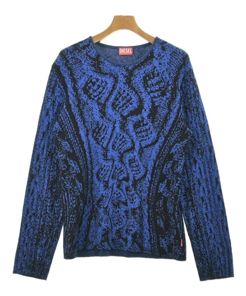 DIESEL ディーゼルニット・セーター メンズ M 青x黒(総柄)【中古】【古着】｜RAGTAG（ブランド古着のラグタグ）