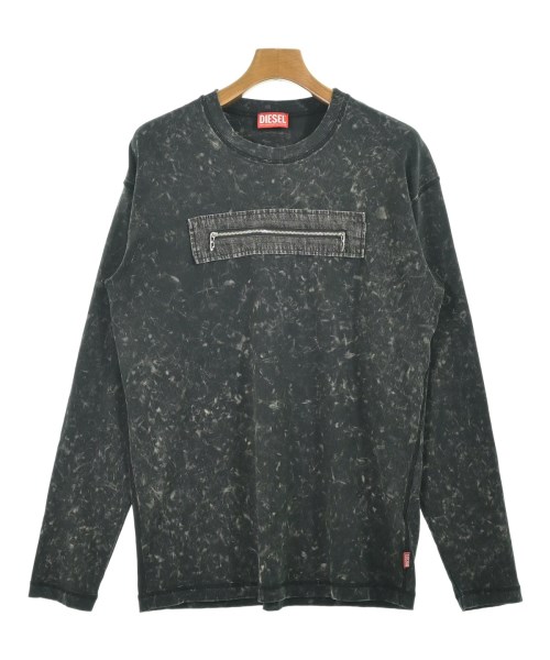 DIESEL ディーゼル スウェット メンズ S 黒xベージュ(総柄) 【中古】【古着】