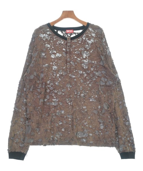 DIESEL ディーゼル Tシャツ・カットソー メンズ XL 茶xグレー 【中古】【古着】