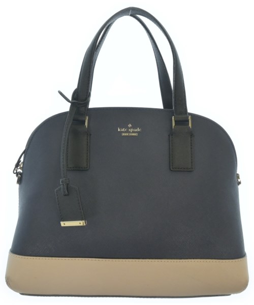 kate spade new york ケイトスペードニューヨークハンドバッグ レディース - 紺xベージュ【中古】【古着】