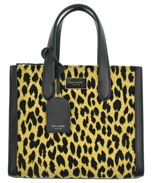 kate spade new york ケイトスペードニューヨークバッグ（余分の物） レディース - 黄x黒(豹柄)【中古】【古着】