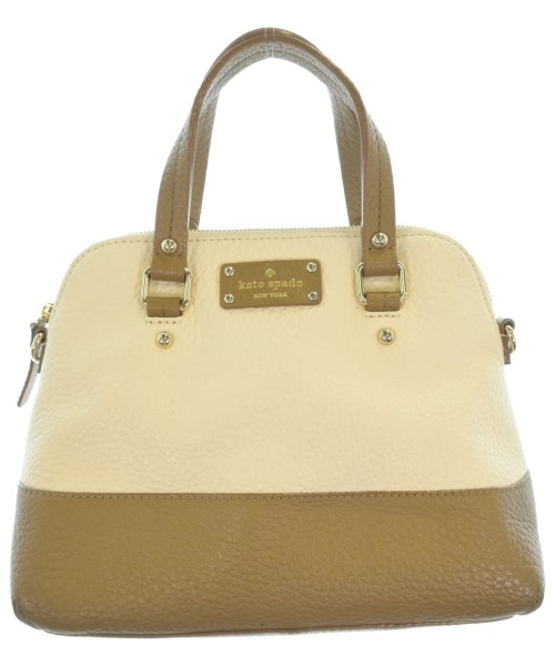 kate spade new york ケイトスペードニューヨークハンドバッグ レディース - 象牙色系x茶【中古】【古着】