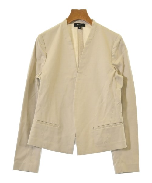 Theory セオリー　ノーカラージャケット　ベージュ　4 Theory - Theory SYNTHETIC CREPE ノーカラージャケット 新品の