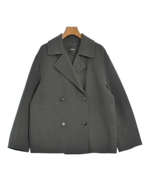 Theory セオリー ピーコート レディース M 緑系 【中古】【古着】