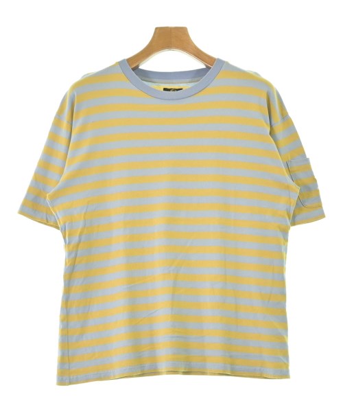 Needles ニードルス Tシャツ・カットソー メンズ S 黄xブルーグレー(ボーダー) 【中古】【古着】