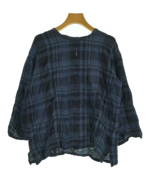 plantation プランテーションカジュアルシャツ レディース M 紺x黒(チェック)【中古】【古着】