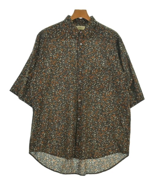 FACTOTUM ファクトタム カジュアルシャツ メンズ 48(L位) 茶系x白系(総柄) 【中古】【古着】