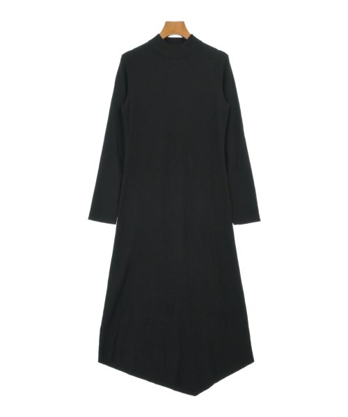 【美品】セオリーリュクス ノーカラーシャツワンピース マキシ丈 黒ブラック pr14062142-1.jpg