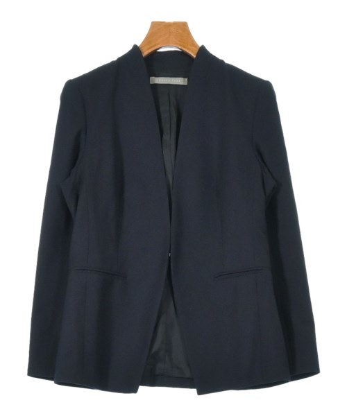 美品♪最高級 羊革 セオリーリュクス ノーカラー レザージャケット 黒 40 美品♪最高級 羊革 セオリーリュクス ノーカラー レザー