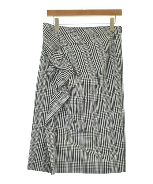 Drawer ドロワー ロング・マキシ丈スカート レディース 38(M位) 黒x白(チェック) 【中古】【古着】