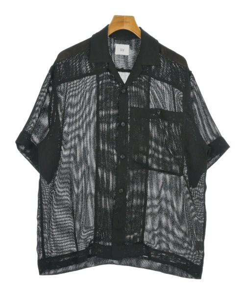 SU スウ カジュアルシャツ メンズ 48(L位) 黒 【中古】【古着】