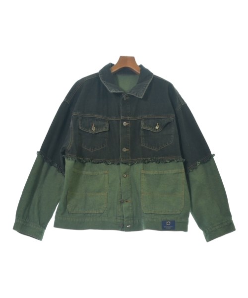 余分の物 ソノタデニムジャケット メンズ L 緑x黒【中古】【古着】