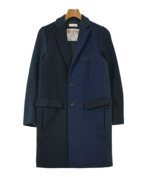 BEAUTY&YOUTH UNITED ARROWS ビューティーアンドユースユナイテットアローズ チェスターコート メンズ S 紺x青x黒(ツイード) 【中古】【古着】