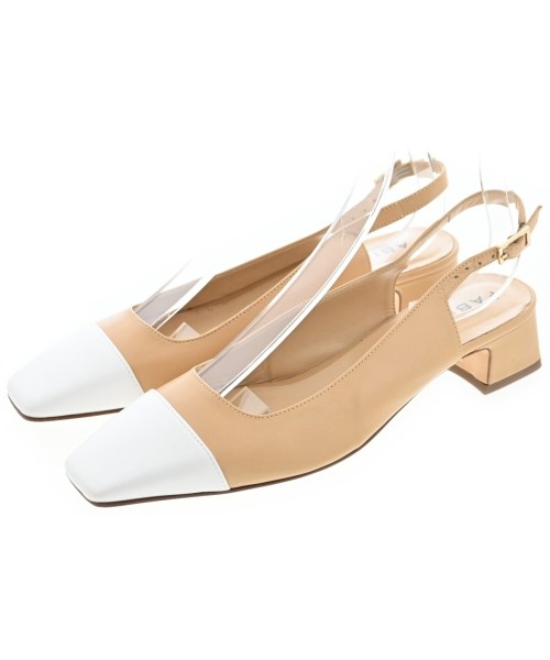 FABIO RUSCONI ファビオルスコーニパンプス レディース EU36 1/2(23糎位) ベージュx白【中古】【古着】