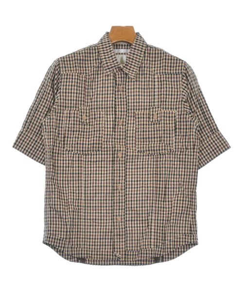 White Mountaineering ホワイトマウンテニアリング カジュアルシャツ メンズ 0(S位) 茶xベージュx濃紺(チェック) 【中古】【古着】