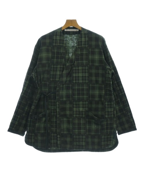 White Mountaineering ホワイトマウンテニアリング カジュアルシャツ メンズ 2(L位) 緑x黒(チェック) 【中古】【古着】