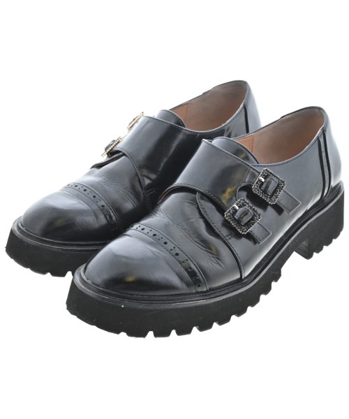 LANVIN en bleu ランバンオンブルードレスシューズ/置き目毛皮 レディース 24糎 黒【中古】【古着】