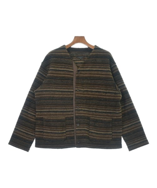 Engineered Garments エンジニアドガーメンツ カーディガン メンズ M 茶x黒(総柄) 【中古】【古着】