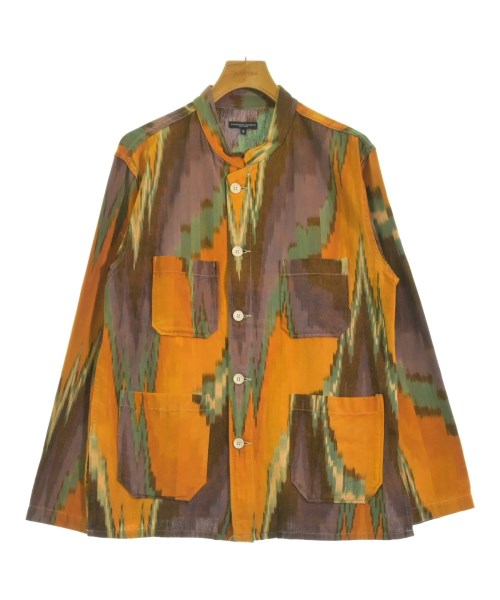 Engineered Garments エンジニアドガーメンツ カジュアルシャツ メンズ S オレンジx茶xカーキ系等(総柄) 【中古】【古着】