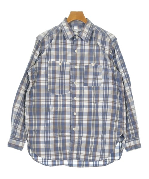 Engineered Garments エンジニアドガーメンツ カジュアルシャツ メンズ S 青x白x茶(チェック) 【中古】【古着】
