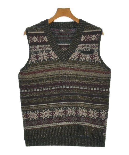 カラー kolor 23AW ニットベストブラウン 23WCL-N02303 楽天市場】【中古】kolor23AW ドッキングニットベスト 23WCL-N02303