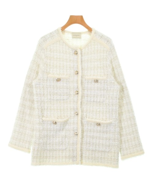 UNITED ARROWS ユナイテッドアローズノーカラージャケット レディース F 白系(ツィード)【中古】【古着】