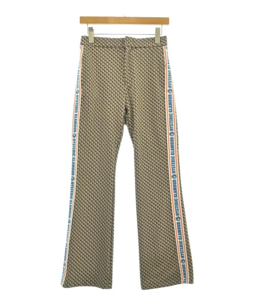 HYSTERIC GLAMOUR ヒステリックグラマースウェットパンツ レディース S オレンジ色xカーキx黒(総柄)【中古】【古着】