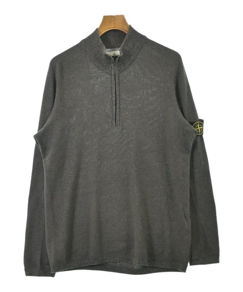 STONE ISLAND ストーンアイランド ニット・セーター メンズ L ベージュx紺(ミックス) 【中古】【古着】