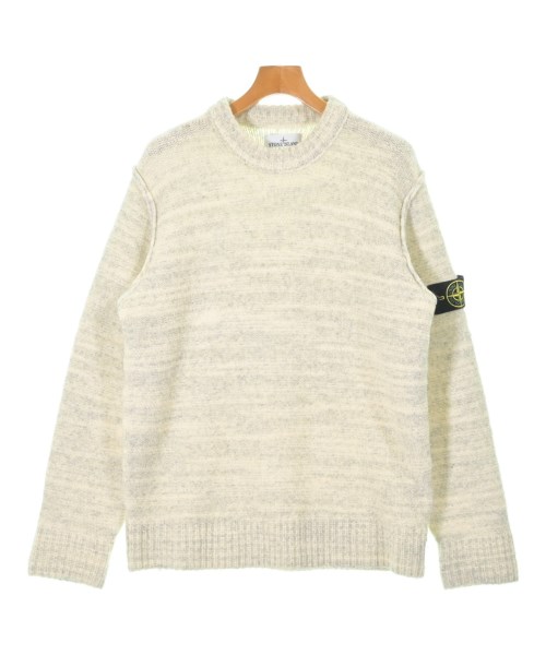 STONE ISLAND ストーンアイランドニット・セーター メンズ L 象牙色x薄墨色(入り合わせる)【中古】【古着】