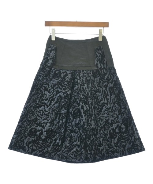 TOGA トゥーガひざ丈スコート レディース 34(XS位) 黒x紺(総柄)【中古】【古着】