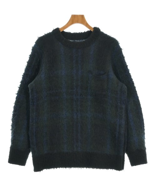 sacai サカイニット・セーター メンズ 1(S位) 紺xカーキ(縞模様)【中古】【古着】