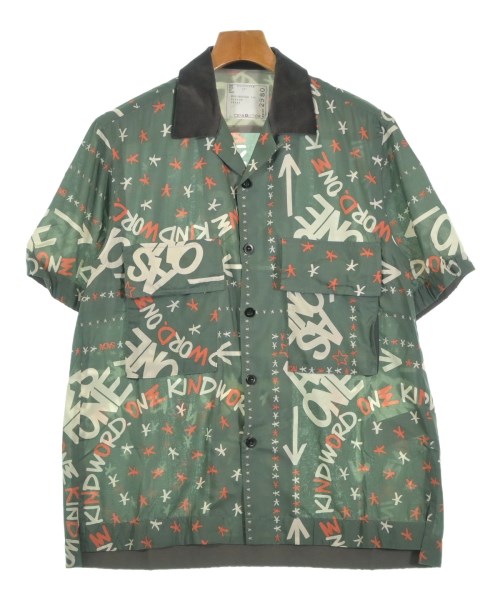 sacai サカイ カジュアルシャツ メンズ 1(S位) 緑x白xオレンジ(総柄) 【中古】【古着】