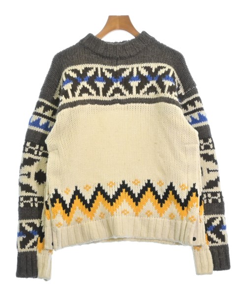 sacai サカイ ニット・セーター メンズ 1(S位) アイボリーx茶x青等 【中古】【古着】