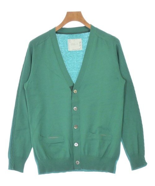 sacai サカイ カーディガン メンズ 1(S位) 緑x水色 【中古】【古着】