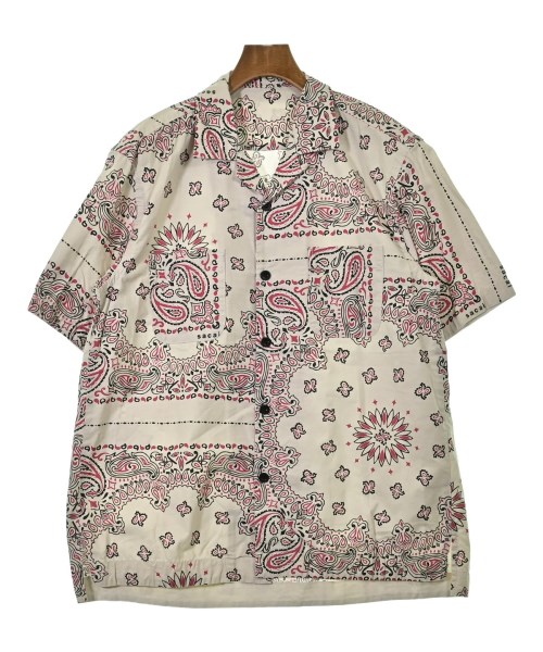 sacai サカイ カジュアルシャツ メンズ 3(L位) アイボリーx赤x黒(総柄) 【中古】【古着】