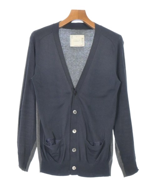 sacai サカイカーディガン メンズ 1(S位) 紺x薄墨色【中古】【古着】