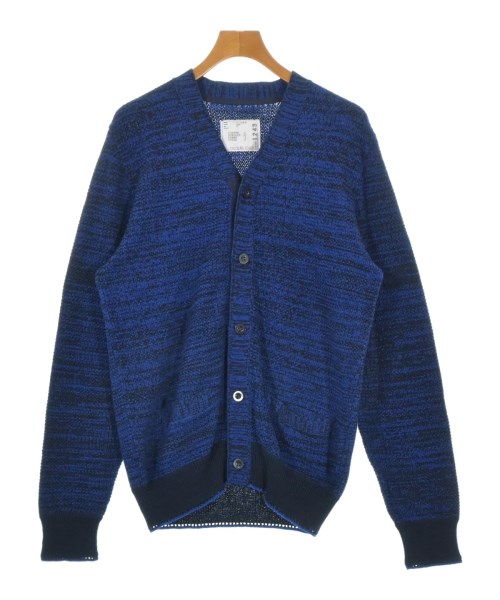 sacai サカイカーディガン メンズ 2(M位) 青x黒(入り合わせる)【中古】【古着】