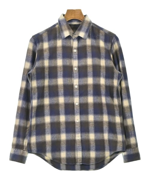 N.HOOLYWOOD エヌハリウッド カジュアルシャツ メンズ 36(S位) 茶x青x白(チェック) 【中古】【古着】