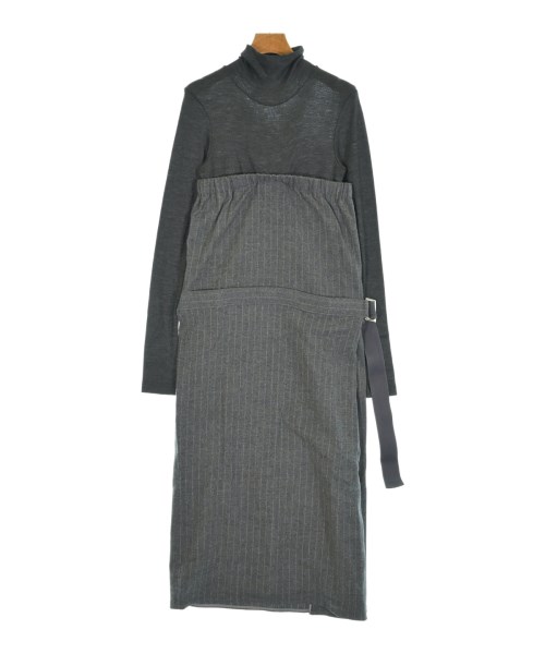 eclat エクラ ワンピース レディース F ダークグレーxグレー 【中古】【古着】