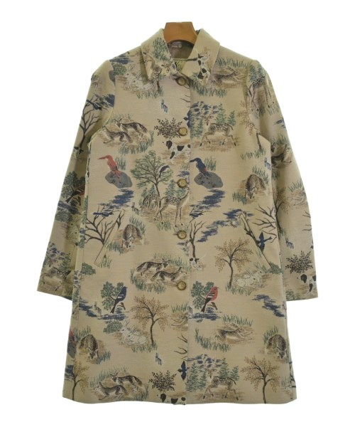 KEITA MARUYAMA ケイタ マルヤマステンカラーコート レディース 1(S位) ベージュx緑x茶等(総柄)【中古】【古着】