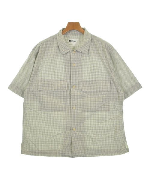 MHL. エムエイチエル カジュアルシャツ メンズ L 白x黒 【中古】【古着】