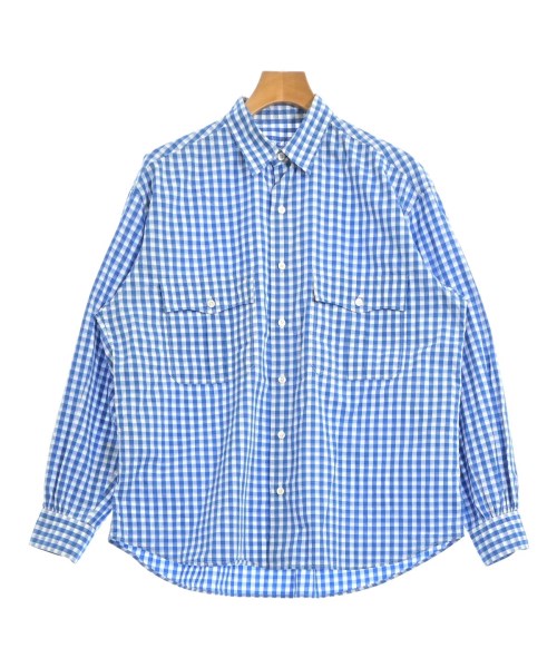 PORTER CLASSIC ポータークラシック カジュアルシャツ メンズ M 青x白(チェック) 【中古】【古着】