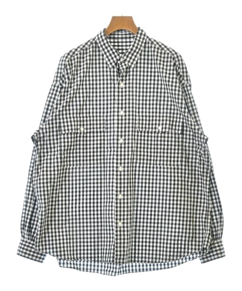 PORTER CLASSIC ポータークラシック カジュアルシャツ メンズ L 黒x白(チェック) 【中古】【古着】
